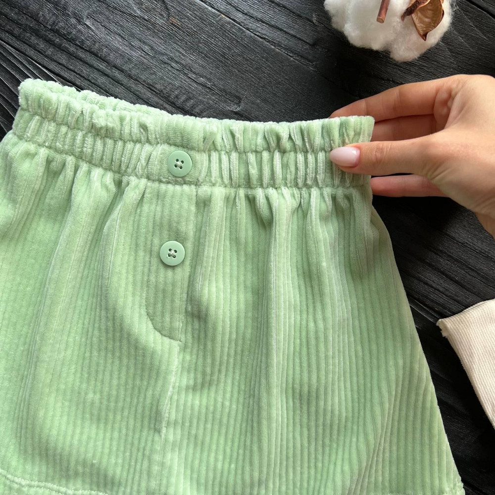 Дитяча спідниця з вельвету для дівчинки LC Waikiki Салатова 18-24 міс (86-92см) Київ - фото 3