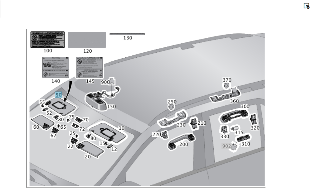 Mercedes-Benz  A1668109400 9H43 Козирок сонцезахисний чорний правий ML/GLE W166 GL/GLS X166 Одеса - фото 2