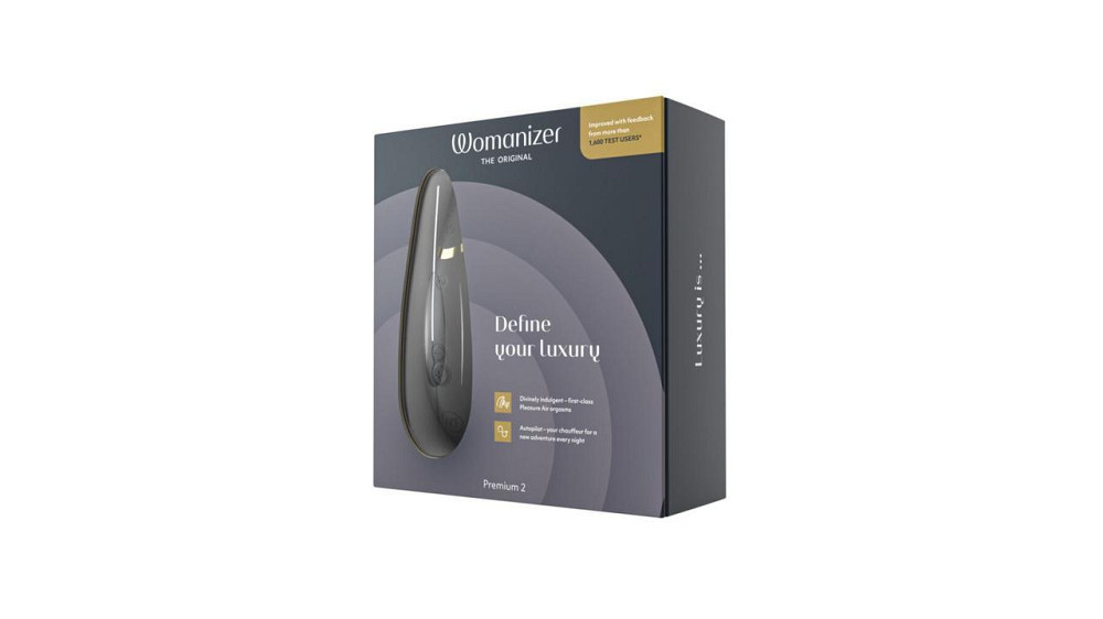 Вакуумный клиторальный стимулятор Womanizer Premium 2 - Black, функции Autopilot и Smart Silence Sex Aura Киев - изображение 8