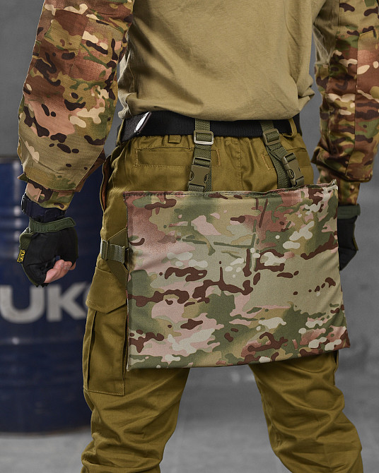 Каримат сидіння тактичний туристичний кріплення на пояс або ремень олива одинарний Мультикам, Універ Одеса - фото 1