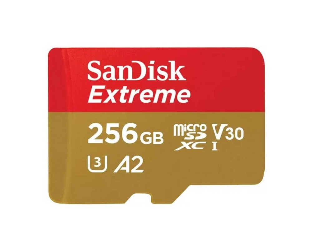 microSDXC (UHS-1 U3) SanDisk Extreme A2 256Gb class 10 V30 (R190MB/s,W130MB/s) Київ - фото 1