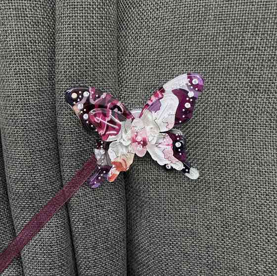 Магніти для штор і гардин Метелик Люсі набір 2 шт фіолетовий 81-275 Київ