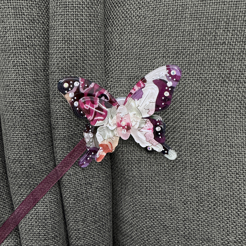 Магніти для штор і гардин Метелик Люсі набір 2 шт фіолетовий 81-275 Київ - фото 3