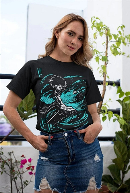 Футболка з аніме принтом Моя геройська академія оверсайз (S/M/L) Чорний AnimeJ0361 Дніпро - фото 3