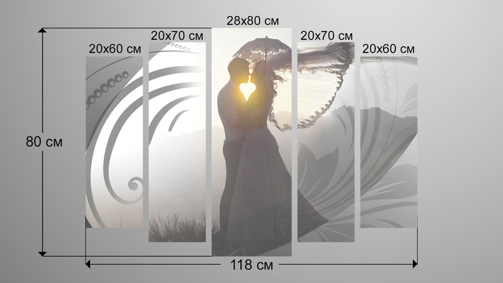 Модульна картина Пара Абстракція Art-137_5 Київ - фото 3