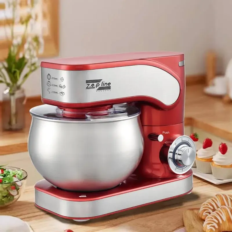 Кухонный тестомес миксер 4в1 3500 Вт на 6 литров Zepline из нержавеющей стали ZP-136 Коломия - фото 1