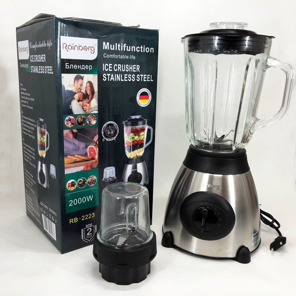 Настольный стационарный блендер Rainberg RB-2223 2000 Вт, Портативный блендер для смузи EF-30 Івано-Франківськ - фото 8