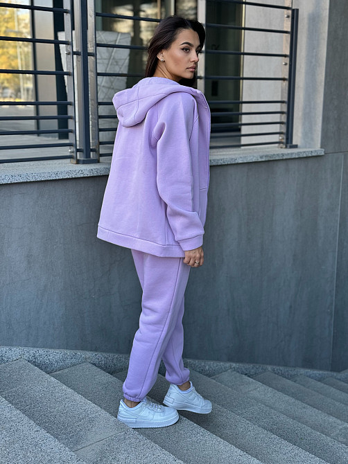 Жіночий спортивний костюм на флісі Бузковий 50/52 Харків - фото 10