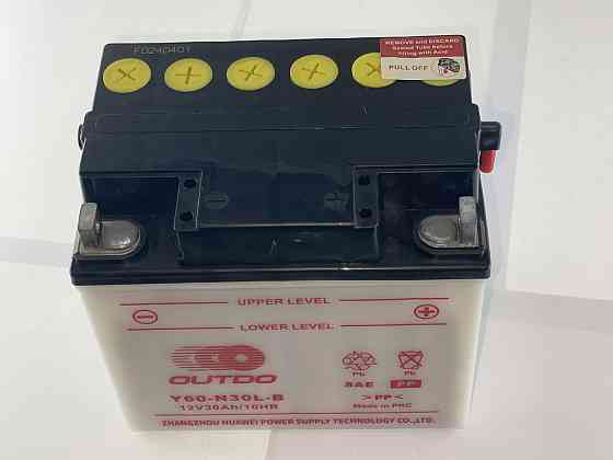 Акумулятор 12V 30А заливний (187x130x170, білий, mod:Y60-N 30L-B) Мукачево