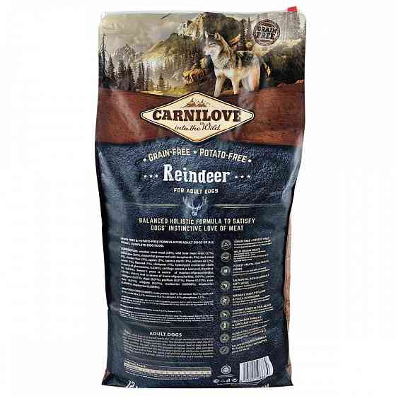 Сухий корм Carnilove Raindeer для дорослих собак всіх порід, оленина та кабан, 12 кг Вінниця