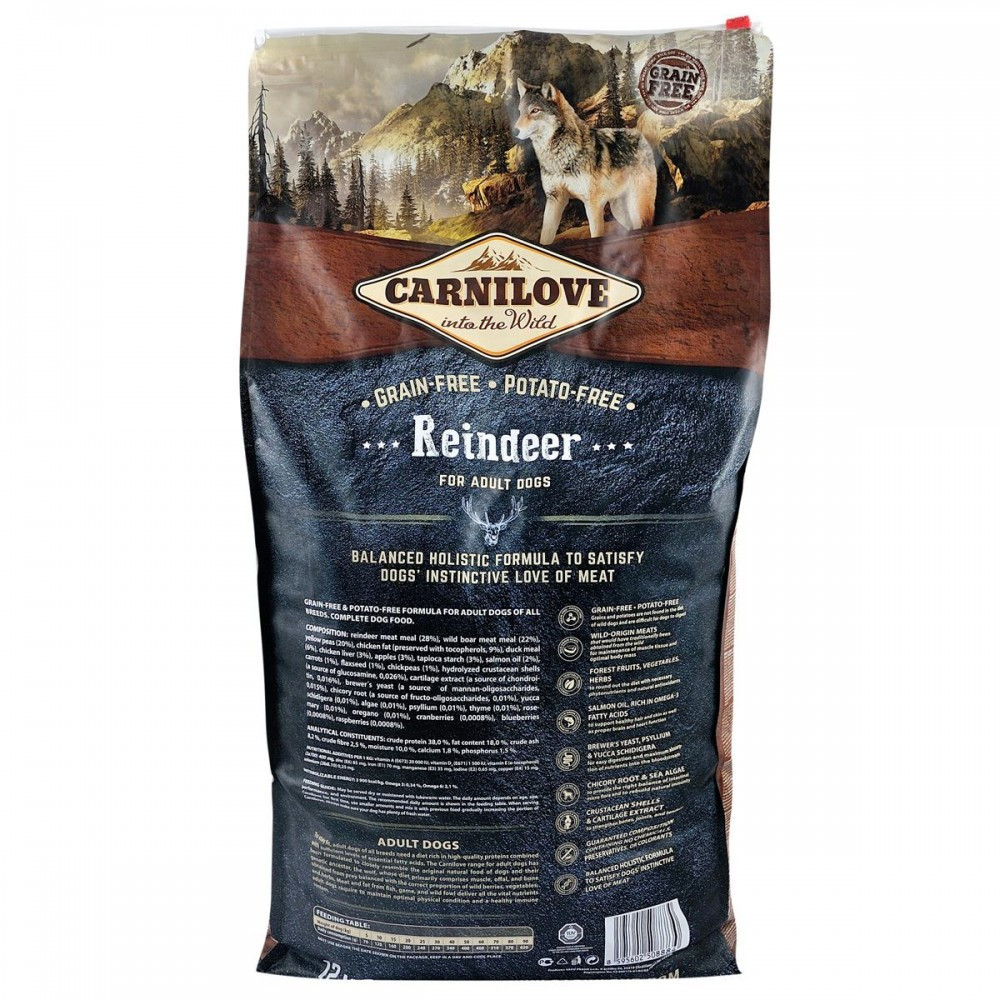 Сухий корм Carnilove Raindeer для дорослих собак всіх порід, оленина та кабан, 12 кг Вінниця - фото 2