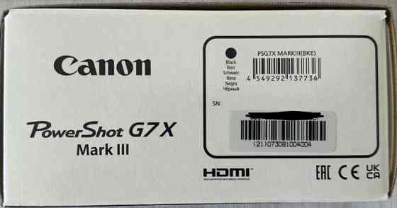 Фотоапарат Canon Powershot G7 X Mark 3 III Black. Киев