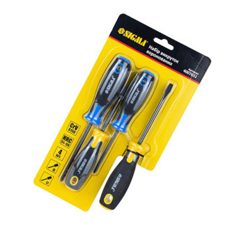 Набір викруток 4 шт. воронені - шліц 5,6мм; хрест 5,6мм (блістер) Мукачево - фото 2