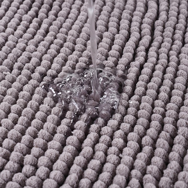 Коврик для ванны и душа из мягкого длинного ворса Bathlux нескользящий, прорезиненный Серый Каменец-Подольский - изображение 3