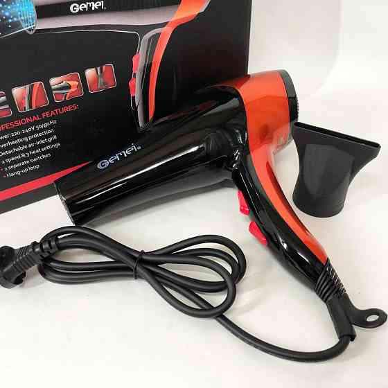 Фен для об'ємної укладки GEMEI, Професійний фен для укладання волосся з насадкою практичний MW-42 Івано-Франківськ