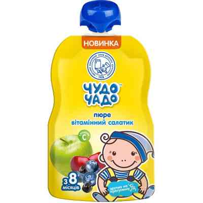 Дитяче пюре Чудо-Чадо Вітамінний салатик з вітаміном С, 90 г (4820016253896) Вінниця