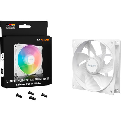 Кулер для корпуса Be quiet! Light Wings LX 120mm PWM Reverse білий (BL133) Винница - изображение 5