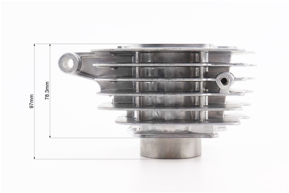 Циліндр к-кт (цпг) 125cc-54мм (палець 14мм, висота циліндра 78,3мм, висота поршня 37мм), з вухом, (див. фото розмірів) Киев - изображение 5