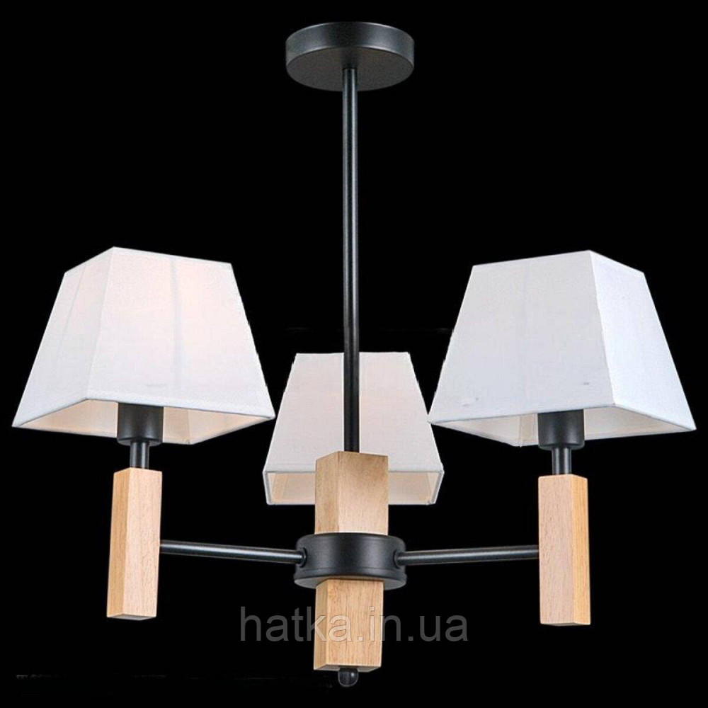 Люстра класична для вітальні VALESO V15-3 чорна Київ - фото 2