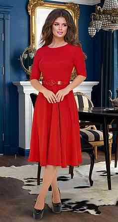 Красивое платье с расклешённой юбкой и ремешком (42) Киев