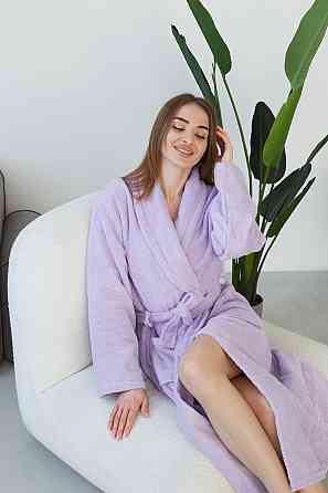Халат банный Ideal Textile махровый Лиловый XXL (56860769) Черновцы