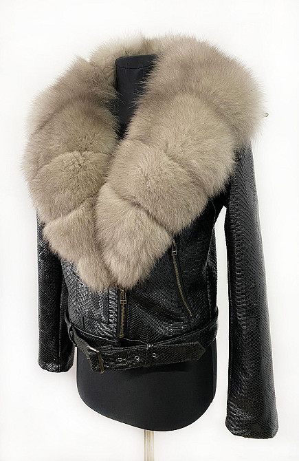 Куртка косуха женская с натуральным мехом песца под Соболь р 48 Харьков - изображение 7