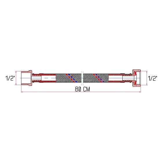 Гнучка підводка для води Thermo Alliance Forte ВН 80 см SF382W80 Київ