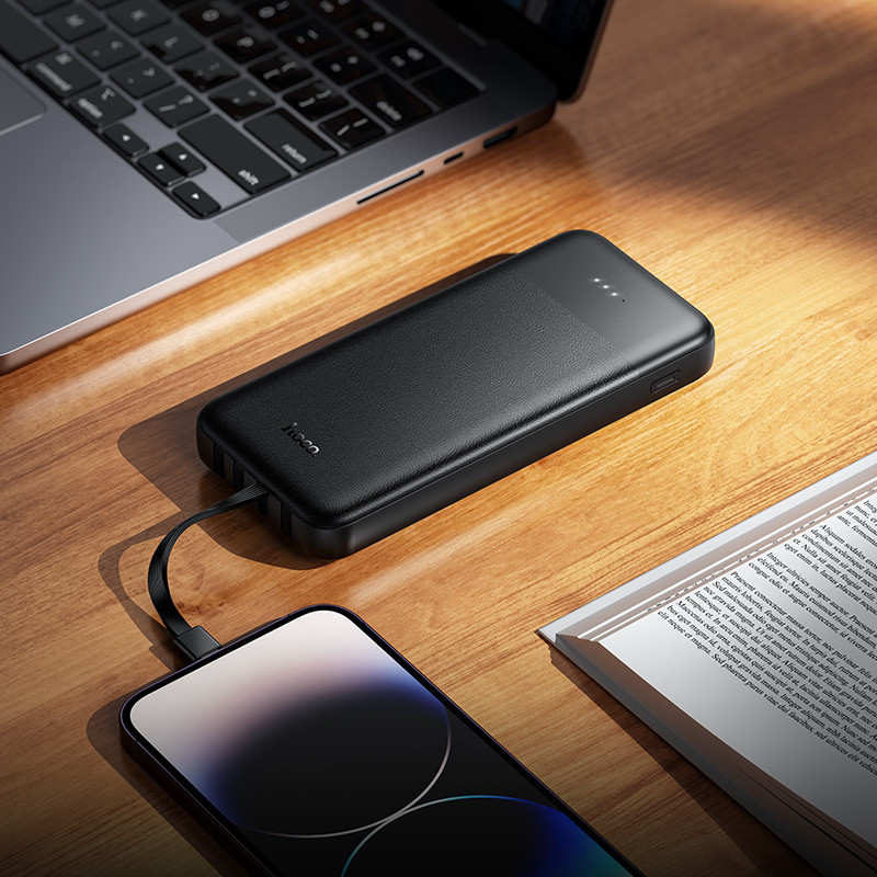 Павербанк 10000 mAh HOCO J163 Wonderful 4 кабеля черный power bank повербанк Одесса - изображение 5