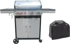 Гриль GRILL GAZOWY DEKRAFT INOX PREMIUM 4+1 (11,2+ 2,5 kW) - RUSZT ŻELIWNY+POKROWIEC Киев - изображение 1
