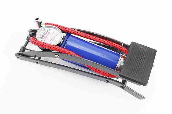 Насос ножний для шин однопоршневою 290*90мм "великий, шток тонкий" синій, тип 1 Київ