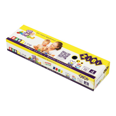 Фарби для малювання ZiBi Baby Line пальчикові 4 кольорів по 30мл (ZB.6564) Вінниця - фото 2