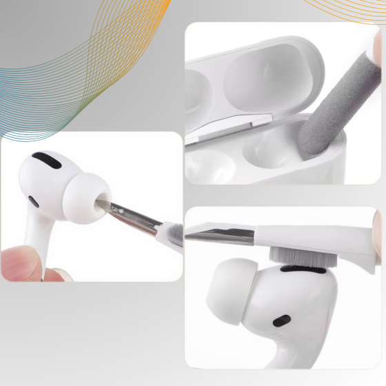 Комплект для чистки гаджетов в кейсе 10в1,набор щёток  для чистки электроники, наушников,клавиатур Каменец-Подольский