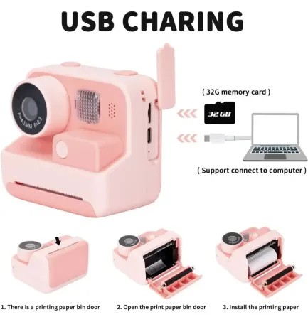 Фотокамера моментальной печати детская Instant Print Camera, 1080P Video for kids Коломия