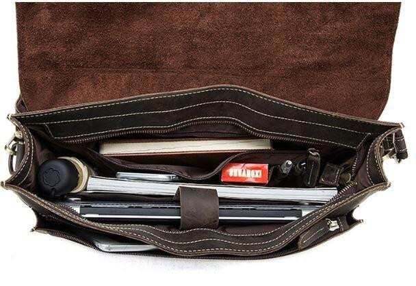 Портфель чоловічий зі шкіри Vintage 14774 Рудий Київ - фото 8
