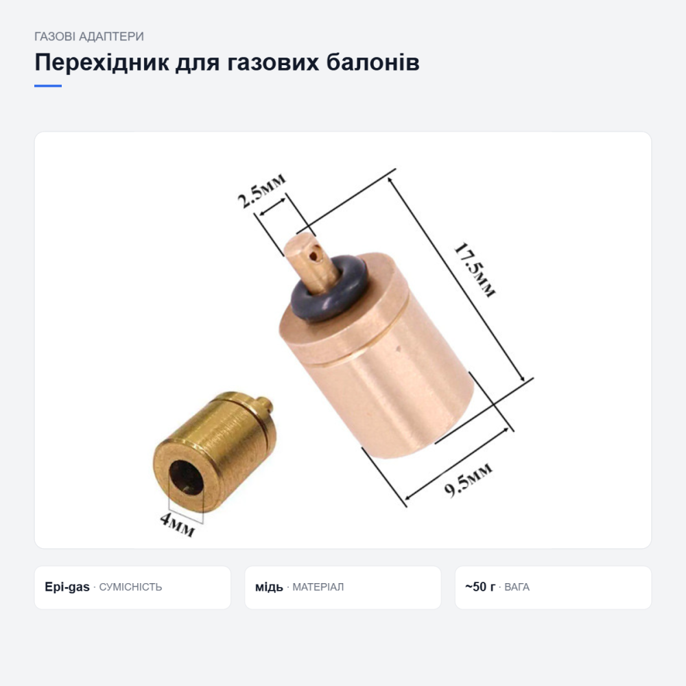 Перехідник Epi-gas для газових балонів Київ - фото 10