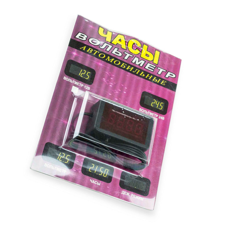 Вольтметр-часы с дисплеем и проводом 24В МАРС Мукачево - изображение 1
