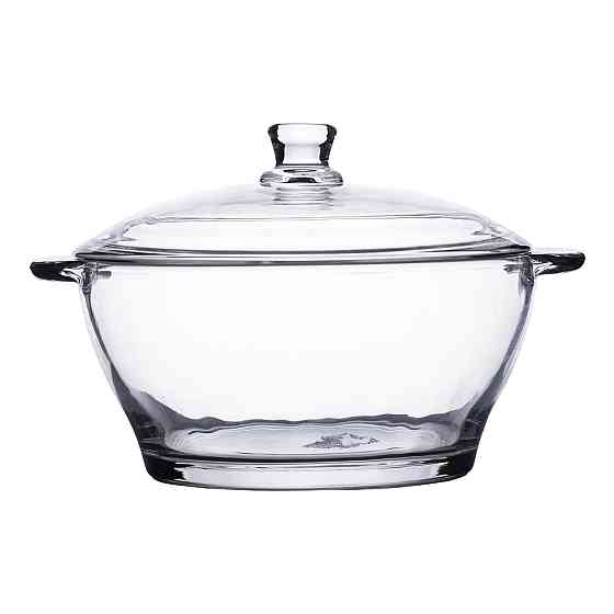 Супниця з кришкою Ø 15.5 см каструля бульйонниця скляна 1 л HP-YH-15 Коломия