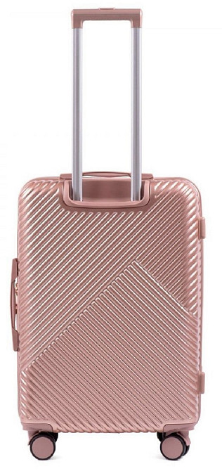 Чемодан пластиковый Wings WN01 средний 65 см розовый Киев - изображение 3
