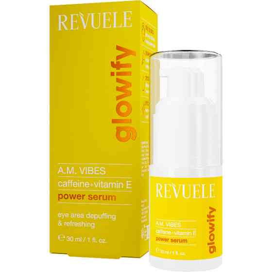 Сироватка з кофеїном та вітаміном Е A.M. Vibes Glowify Revuele 30 мл Київ