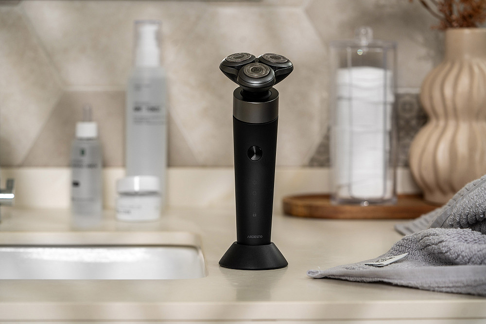Бритва електр. ARDESTO роторна SHRR-B5WDR, 5Вт, бритв.головок-3, Li-Ion, сух.+волог., чорний Київ - фото 4
