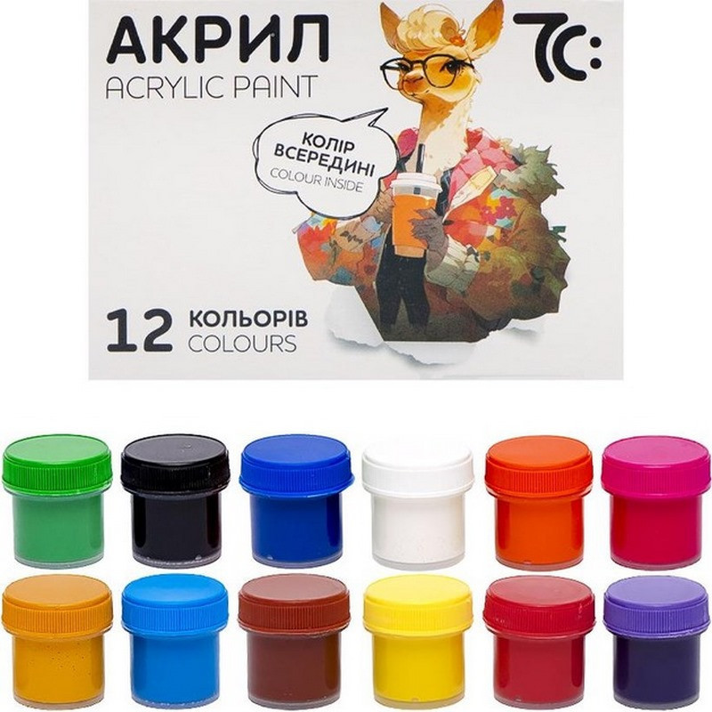 Дитячий набір акрилових фарб 7C51202, 12 кольорів, по 10 метрів Вінниця - фото 2