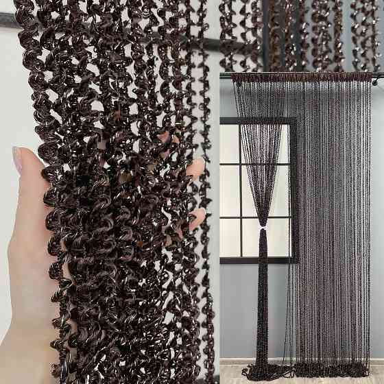 Шторы-нити спираль с люрексом Венге 300х300см 1 шт (61-070) Киев