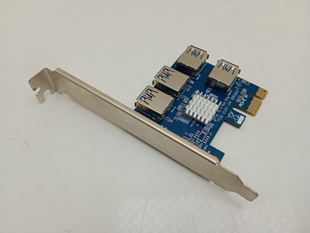 Плата розширення райзерів PCI-E x1 на 4 порти PCIE-EUX1-04 VER002 Луцьк - фото 4