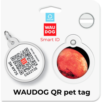 Адресник для животных WAUDOG Smart ID с QR паспортом "Марс", круг 30 мм (230-4031) Винница - изображение 5