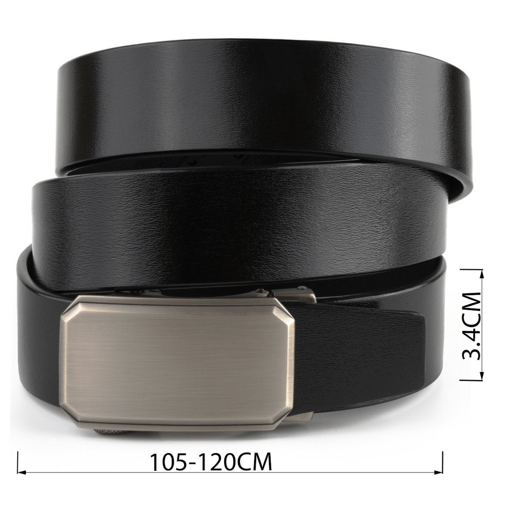 Ремінь чоловічий з автоматичною пряжкою закругленою Чорний (Vintage) Київ - фото 7