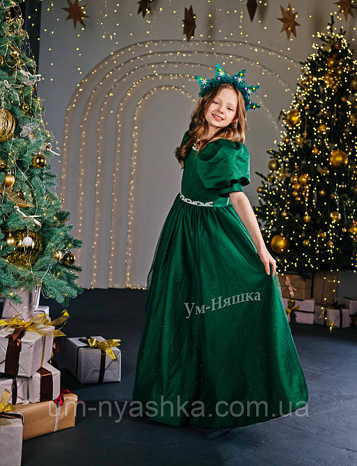 Зелене пишне плаття 140-152 Кривий Ріг - фото 4