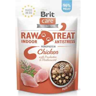 Лакомство для котов Brit Care Raw Treat Indoor & Antistress Freeze-dried 40 г - курица (8595602569557) Винница