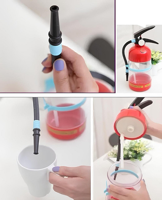 Резервуар RESTEQ для коктейлей в виде огнетушителя — емкость 1,5 л для алкоголя и напитков, штоф-диспенсер для виски, пива и сока Киев - изображение 10