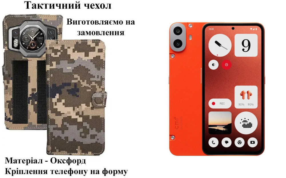 Тактичний чохол для Blackview Rock 1, Rock 1 Pro, кріпиться до спорядження на липучці Київ - фото 1