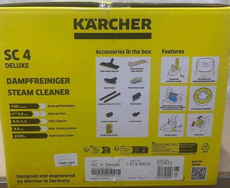 Пароочиститель: Karcher SC 4 Deluxe 1.513-460.0 Новый ! Киев - изображение 2